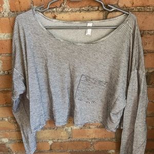 American Apparel striped crop